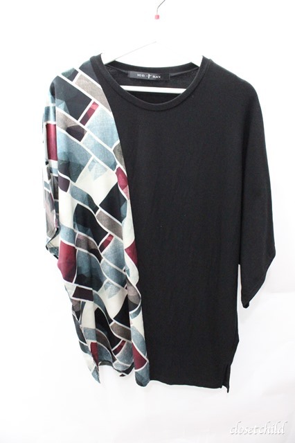 No Id Black Tシャツ スカーフ切替ルーズ メンズクローゼットチャイルド No Id Black Tシャツ スカーフ切替ルーズ メンズクローゼットチャイルド