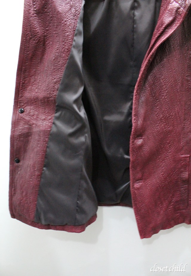 【SALE】TORNADO MART ジャケット.3Dエンボススーパーストレッチレザー /ボルドー/M