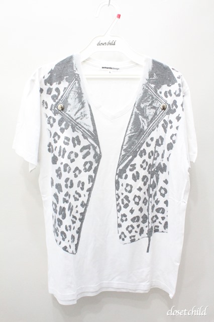 Semanticdesign Tシャツ ライダースベストプリント メンズクローゼットチャイルド