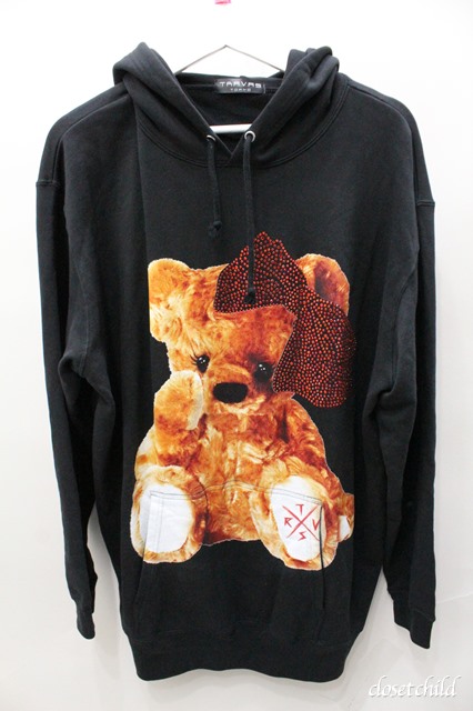 Travas Tokyo パーカー ラインストーンリボンクマパーカー メンズクローゼットチャイルド Travas Tokyo パーカー ラインストーンリボンクマパーカー メンズクローゼットチャイルド
