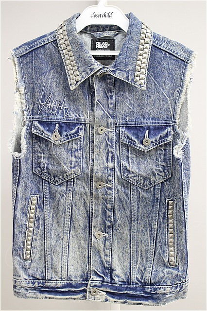 Sale Glad News ジャケット スタッズデニムnsベスト メンズクローゼットチャイルド