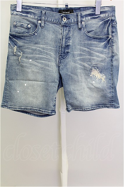 Sale 10 Off Dowbl パンツ ペイントダメージデニムショーツ メンズクローゼットチャイルド