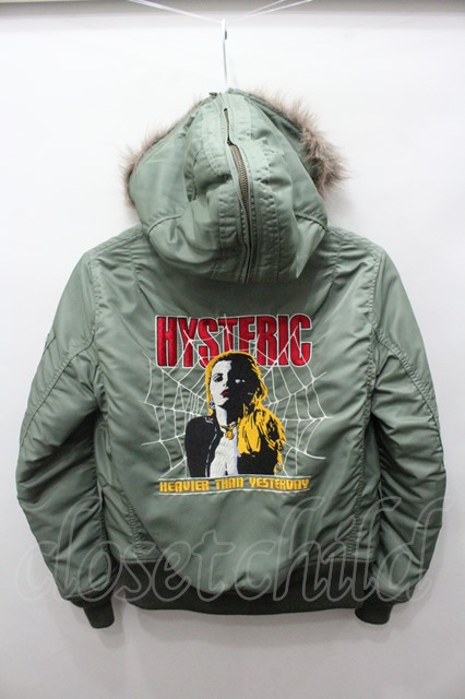 【SALE】HYSTERIC GLAMOUR ジャケット.プリマロフトエアフォースフーデッド /カーキグリーン/