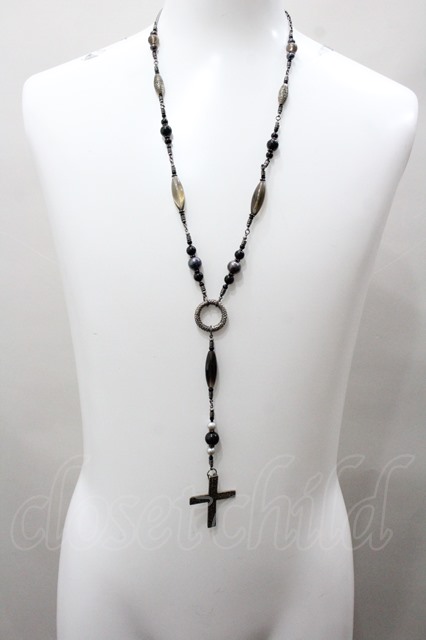 gunda(ガンダ) ネックレス.ROSALY 6 NECKLACE /シルバーxブラック/-