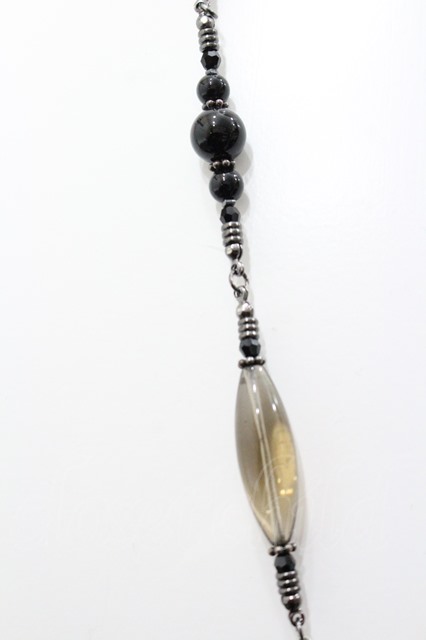 gunda(ガンダ) ネックレス.ROSALY 6 NECKLACE /シルバーxブラック/-