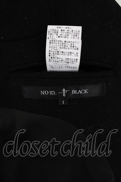 NO ID.BLACK コート.メルトンレザー切替ライダース