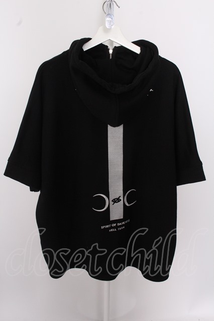 【SALE】KRY clothing パーカー.SPIRIT 半袖 /ブラック/