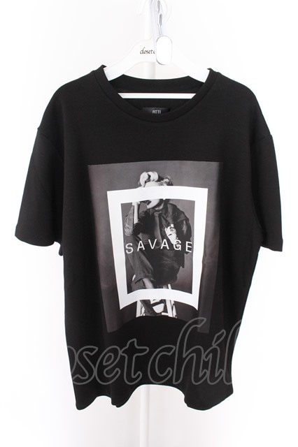 【SALE】ATTI Tシャツ.SAVAGE ストレッチワイド /ブラック/- O-22-06-13-080-ET-ts-YM-ZT381