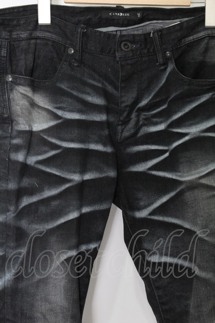 CIVARIZE パンツ.パールバインダー加工ストレッチスキニーデニム 公式初売 『CIVARIZE/ストレッチ入りパールバインダー立体加工スキニーデニムパンツ デニム/ジーンズ