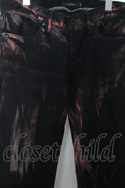 CIVARIZE パンツ.箔加工スキニーデニム - メンズクローゼットチャイルド 本物品質の CIVARIZE 箔加工スキニーデニムパンツ デニム/ジーンズ