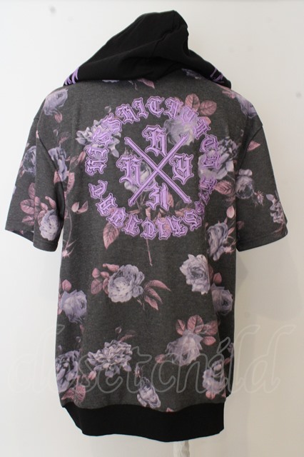 KRY clothing パーカー.「ROSES」半袖 /ブラック/