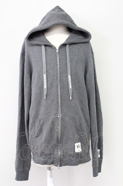 Moonage Devilment / SUPER BIG パーカー  グレー T-25-11-10-030-Mo-to-YM-ZT