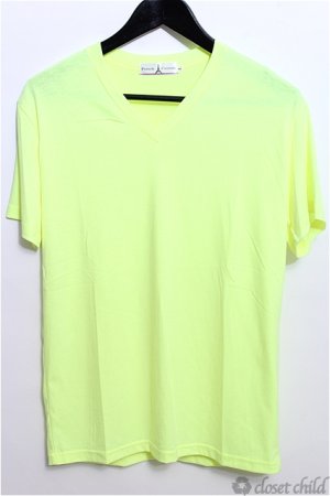 画像: 【新品アウトレット】セレクトウェア Tシャツ.カラーVネックTシャツ /イエロー/L B-18-08-12-005b-1-ts-0-m-NA-ZT-M098