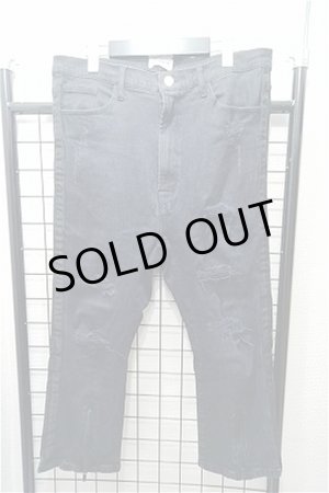 画像: 【SALE】FR(13)NDS（ROYAL FLASH） パンツ.ダメージクロップドDENIM /ブラック/M S-20-12-11-010-FR-pa-KN-ZT099