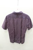 画像2: 【セール】BLACK FLAME シャツ.レジメンタル半袖【現在買取対象外】 /ネイビー/2 O-21-07-27-046-BL-sh-YM-ZT194 (2)