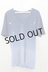 画像: 【SALE】GUILD PRIME Tシャツ.ペインティンググラデーションVネック /ブルー/1 O-21-08-06-031-GU-to-YM-ZT005