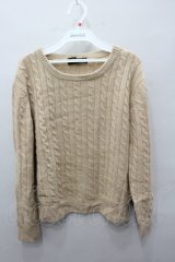 画像: 【SALE】DOWBL ニット.ケーブル編みプルオーバー【現在買取対象外】 /キャメル/42 O-21-10-30-122-DO-to-YM-ZT111