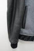 画像3: 【WINTERセール】GALLIS ADDICTION ジャケット.ラムレザー切り替えメルトン /グレーｘブラック/3 O-21-12-29-026-ET-ja-YM-ZT-ML019 (3)