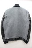 画像4: 【WINTERセール】GALLIS ADDICTION ジャケット.ラムレザー切り替えメルトン /グレーｘブラック/3 O-21-12-29-026-ET-ja-YM-ZT-ML019 (4)