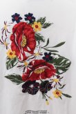 画像2: 【SALE】LEGENDA Tシャツ.Flower art embroidery /ホワイト/F O-22-06-26-060-LE-ts-YM-ZT323 (2)