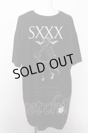 画像: 【SALE】MARDIGRAS(SADS清春) Tシャツ.SXXX BIG /ブラック/ O-22-08-19-008-MA-ts-YM-ZT448