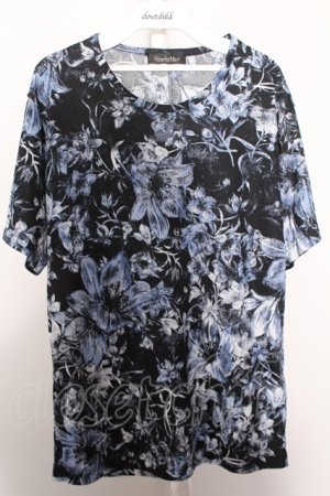 画像: 【SALE】TORNADO MART Tシャツ.フラワープリント /ネイビー/M O-22-08-31-080-TO-ts-YM-ZT351