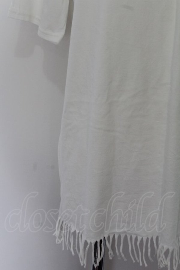 画像2: 【SALE】GOSTAR DE FUGA Tシャツ.フリンジ /ホワイト/46 O-22-09-12-003-GO-ts-YM-ZT444 (2)