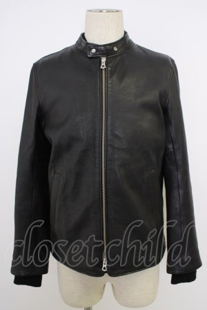 画像: 【WINTERセール】MR.OLIVE ジャケット.ヘアシープソフトベジレザースポーツブルゾン /ブラック/S T-22-10-18-017-MR-ja-NA-ZT-ML033