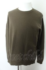 画像: 【SALE】CAMBIO スウェット.msw1176-Remake Like Damage Sweat Pullover /オリーブ/M O-22-10-31-131-CA-to-YM-ZT460