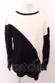 画像3: 【WINTERセール】NO ID. BLACK カットソー.コットンニットレイヤードＰＯ プルオーバー /ブラックｘホワイト/ONE O-22-12-22-020-NO-sh-YM-ZT170 (3)