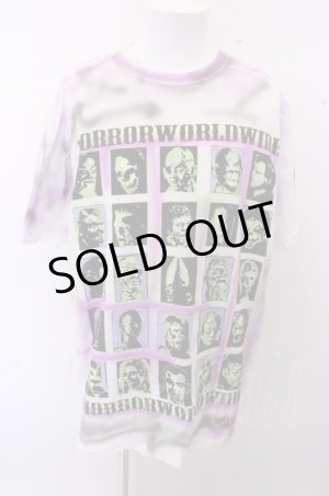 画像: PSYCHOWORKS Tシャツ.HORRORWORLDWIDE /パターン/ O-23-01-30-031-PS-ts-YM-ZT111