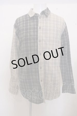 画像: 【SALE】ZARA シャツ.切り替えチェックネル　リラックスフィット /パターン/EU XL O-23-02-03-041-ZA-sh-YM-ZT523