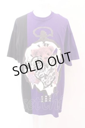 画像: 【SALE】KMK(KINGLY MASK) Tシャツ.懐中時計バイカラー /ブラック×パープル/ O-23-03-01-065-KM-ts-IG-ZT258