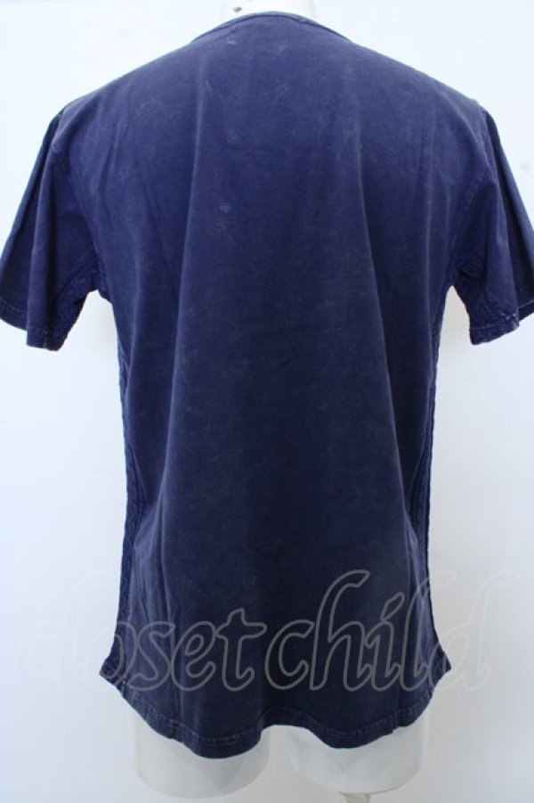 画像2: 【SALE】CavariA Tシャツ.ウォッシュデニム /ネイビー/46 O-23-03-14-083-Ca-ts-YM-ZT034 (2)