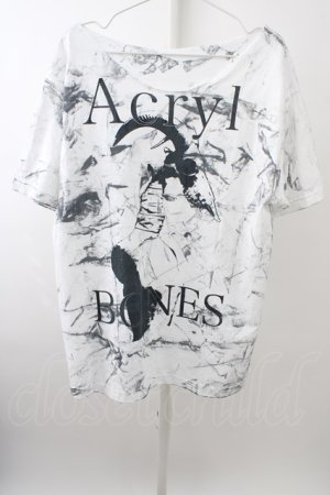 画像: 【SALE】Acryl BONES Tシャツ.スカルプリントBIG T-23-03-15-001-AC-ts-YM-ZT537