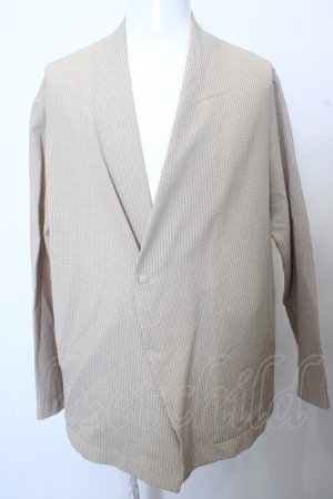 画像: 【SALE】ZARA ジャケット.ノーカラーカノコテーラード /ベージュ/EU M O-23-03-17-075-ZA-ja-YM-ZT407