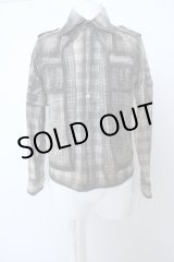 画像: Roen シャツ.TARTAN SKULL SHIRT /アイボリー/44 O-23-03-22-040-Ro-sh-YM-ZT081