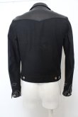 画像5: 【WINTERセール】s'exprimer ジャケット.ラム切り替えトラッカー /ブラック/44 O-23-04-13-001-s'-ts-YM-ZT-ML004 (5)