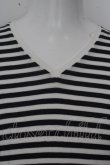 画像2: 【WINTERセール】NO ID. Tシャツ.ブライトボーダー天竺 /ホワイトｘブラック/3 O-23-04-15-034-NO-ts-YM-ZT103 (2)