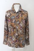 画像2: 【SALE】NO ID. シャツ.プレミアムエステルスウェード花柄プリントショートカラー /ベージュ/1 O-23-06-24-033-NO-sh-YM-ZT209 (2)