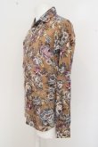 画像3: 【セール】NO ID. シャツ.プレミアムエステルスウェード花柄プリントショートカラー /ベージュ/1 O-23-06-24-033-NO-sh-YM-ZT209 (3)