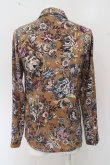 画像4: 【セール】NO ID. シャツ.プレミアムエステルスウェード花柄プリントショートカラー /ベージュ/1 O-23-06-24-033-NO-sh-YM-ZT209 (4)