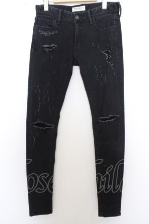 画像: 【SALE】VANQUISH パンツ.Shotgun Damagepower Stretch Needle Skinny /ブラック/28 O-23-07-04-018-VA-pa-YM-ZT263