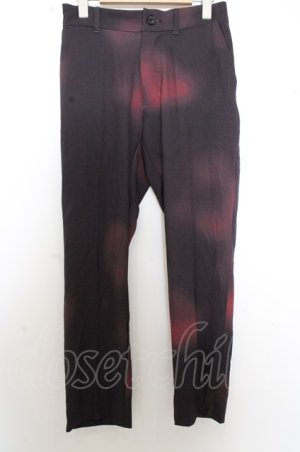 画像: 【SALE】NO ID. BLACK パンツ.グラデーションプリントアンクルイージートラウザーズ /レッド/3 O-23-07-26-037-NO-pa-YM-ZT436