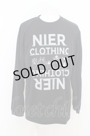 画像: 【SALE】NieR Clothing カットソー.ロゴオールキャラクター /ブラック/LL O-23-08-09-011-Ni-to-IG-ZT411