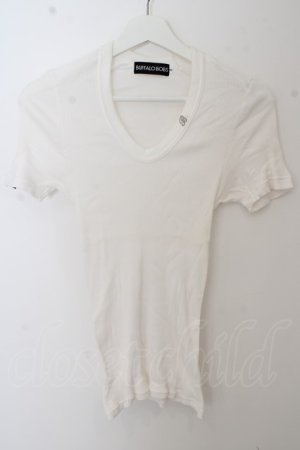 画像: 【SALE】BUFFALO BOBS Tシャツ.ビッグバインダーテレコ /ホワイト（微かにピンク系/2 O-23-08-19-049-BU-ts-YM-ZT429