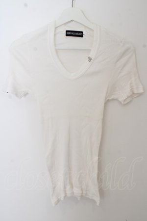画像: 【SALE】BUFFALO BOBS Tシャツ.ビッグバインダーテレコ /ホワイト（微かにピンク系/2 O-23-08-19-049-BU-ts-YM-ZT100