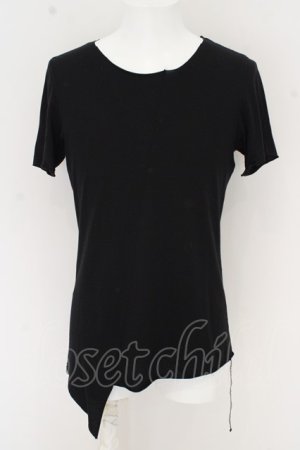 画像: 【SALE】FAGASSENT Tシャツ.アシンメトリー'15AW /ブラック/1 O-23-09-01-025-FA-ts-YM-ZT521