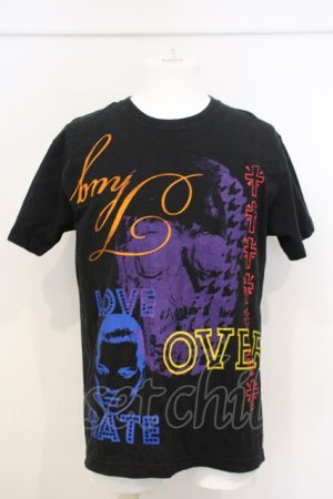 画像: OVERDESIGN / LOVE HATEプリントBIG Tシャツ O-24-01-19-015-OV-ts-YM-ZT050