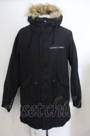 画像: 【WINTERセール】KMK(KINGLY MASK) / モッズコート M ブラック O-24-01-31-001-KM-ou-YM-ZT-M005